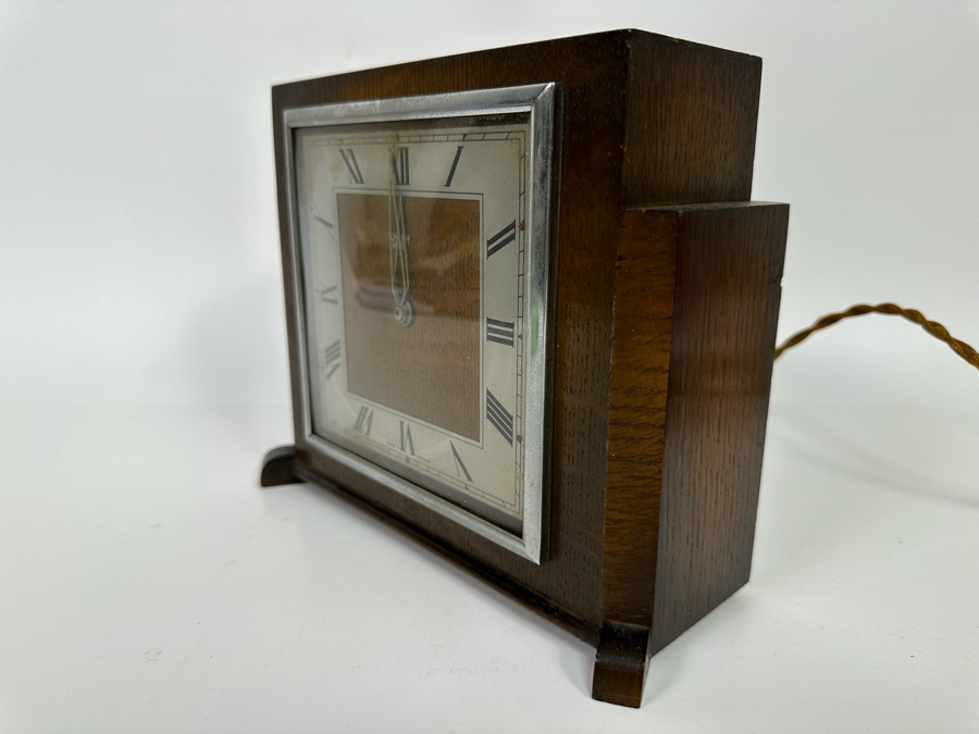 Vintage Art Deco Mantle Clock By Smiths English Clocks Needs Servicing 8.5W X 3D X 7H [Photo 6]