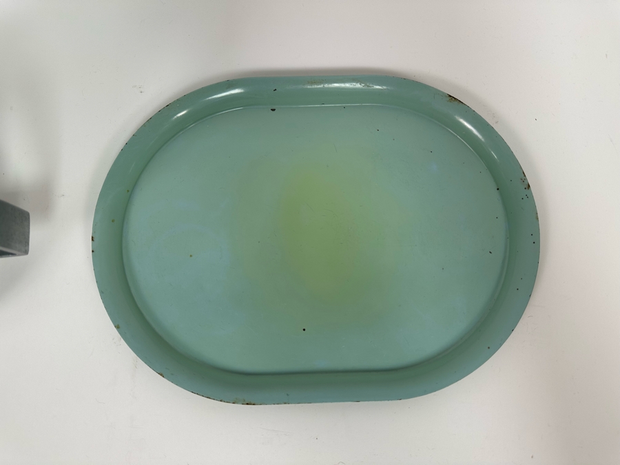 Henry Dreyfuss For Thermous Vintage Machine Age Art Deco Decanter 7W X 7.5H With Oval Tray 10.25 X 7.25 1930s [Photo 10]