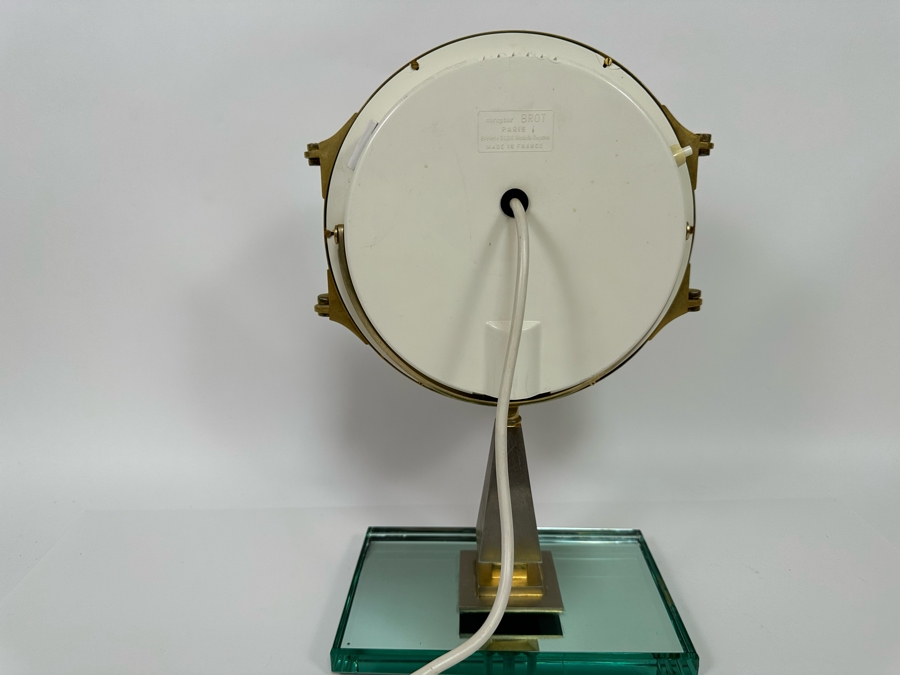 Vintage Art Deco Vanity Make Up Mirror Folding With Light And Electrical Receptacle By Mirophar BROT Paris France 10.5W X 6D X 15H [Photo 10]