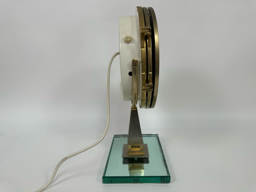 Vintage Art Deco Vanity Make Up Mirror Folding With Light And Electrical Receptacle By Mirophar BROT Paris France 10.5W X 6D X 15H [Photo 9]