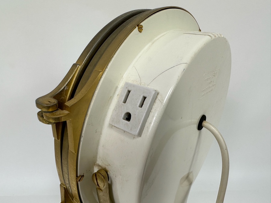 Vintage Art Deco Vanity Make Up Mirror Folding With Light And Electrical Receptacle By Mirophar BROT Paris France 10.5W X 6D X 15H [Photo 14]