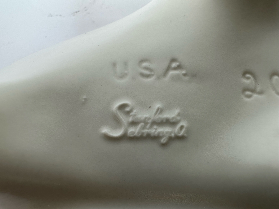 Vintage Mid-Century Modern Stanford Sebring O USA White Pottery Freeform Footed Bowl 10.5W X 6.5D X 4.5H [Photo 11]