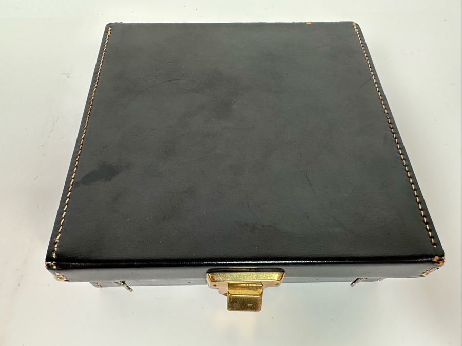 Pair Of Vintage Tin-Lined Stainless Steel Flasks With Case 6.75W X 7D X 2H Made In Germany  [Photo 11]