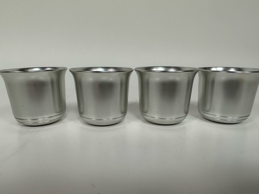 Vintage Art Deco Kensington Aluminum Cups 1.75H [Photo 3]