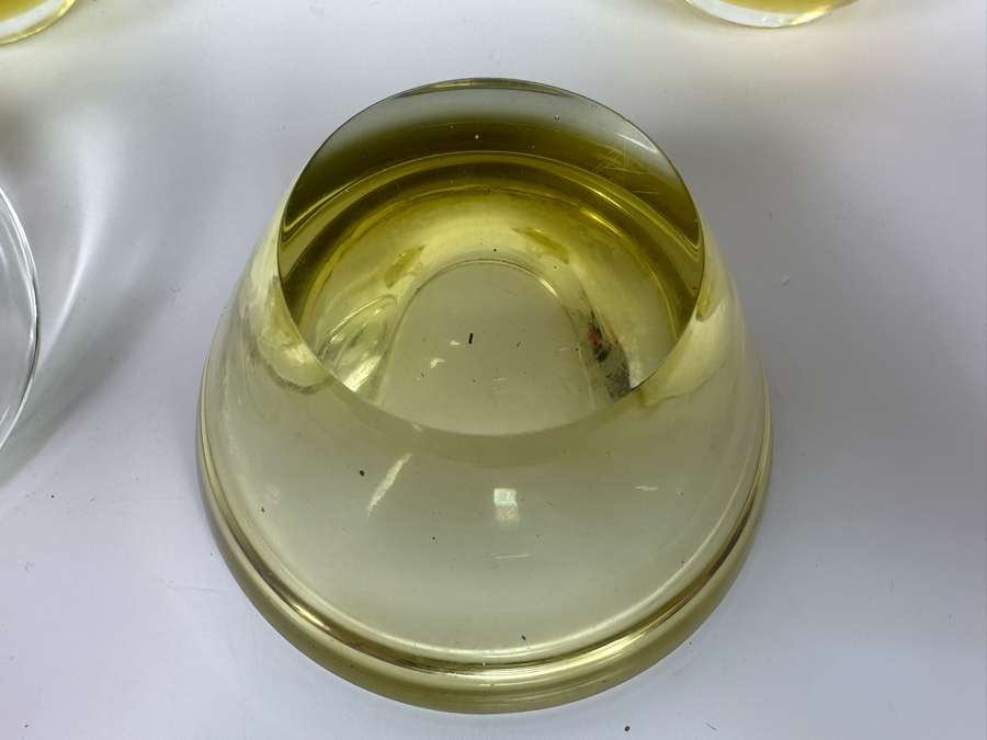 Vintage Italian Murano Glass Set Featuring Lidded Box And Pair Of Perfume Bottles With Broken Stoppers [Photo 8]