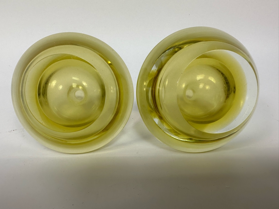 Vintage Italian Murano Glass Set Featuring Lidded Box And Pair Of Perfume Bottles With Broken Stoppers [Photo 14]