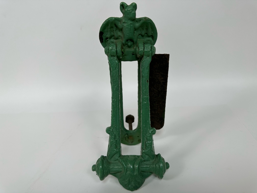 Antique Victorian Cast Iron A. Kenrick & Sons Door Knocker / Mailbox Slot 9.5W X 4D X 2H [Photo 9]