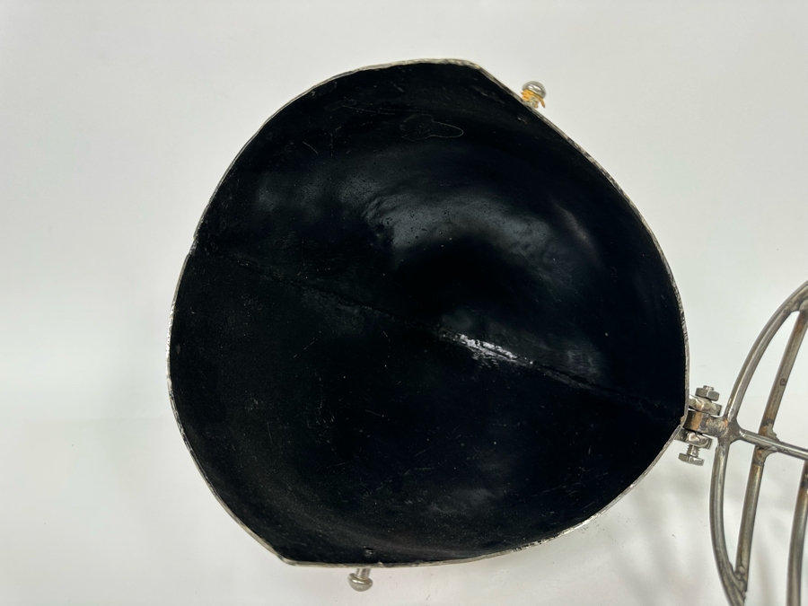 Vintage Polished Stainless Steel Warrior's Helmet With Hinged Steel Facemask 8.5W X 11D X 10H [Photo 11]