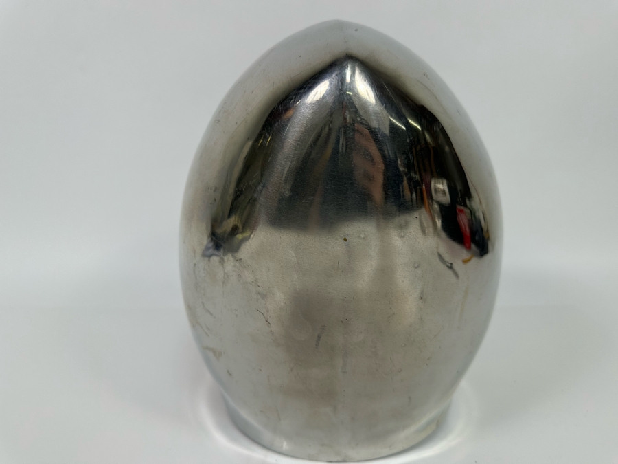 Vintage Polished Stainless Steel Warrior's Helmet With Hinged Steel Facemask 8.5W X 11D X 10H [Photo 9]