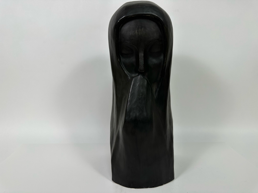 Vintage Frans Tinel Plaster Bust Sculpture 6W X 7.5D X 16H [Photo 2]