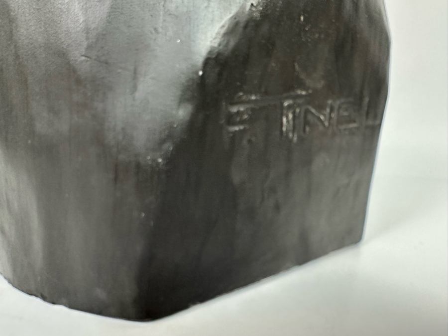 Vintage Frans Tinel Plaster Bust Sculpture 6W X 7.5D X 16H [Photo 6]