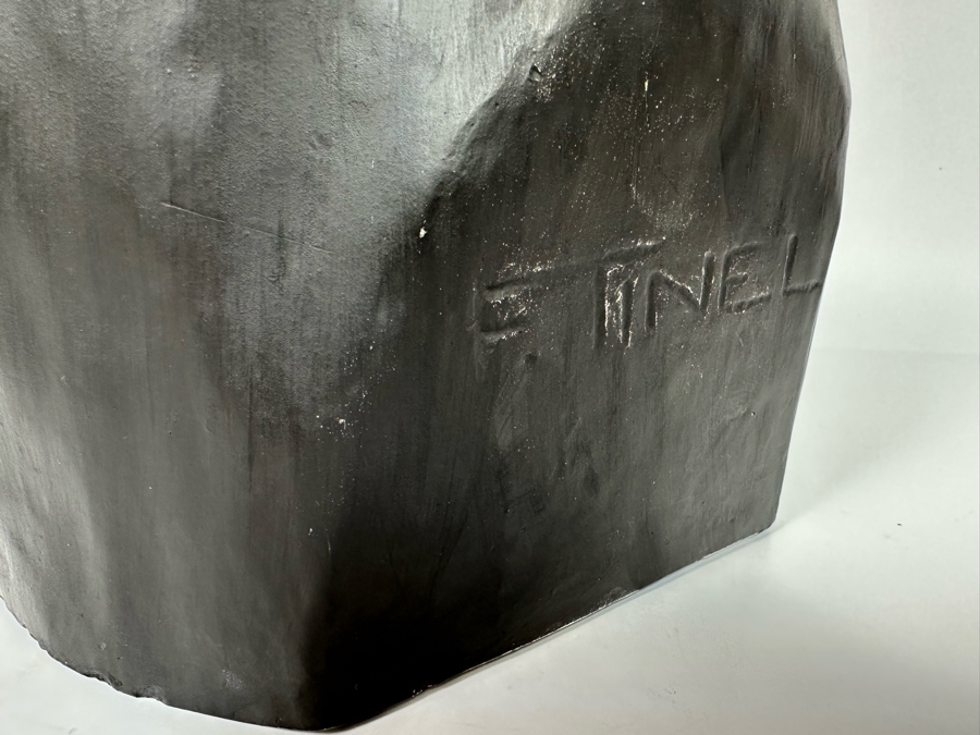 Vintage Frans Tinel Plaster Bust Sculpture 6W X 7.5D X 16H [Photo 5]