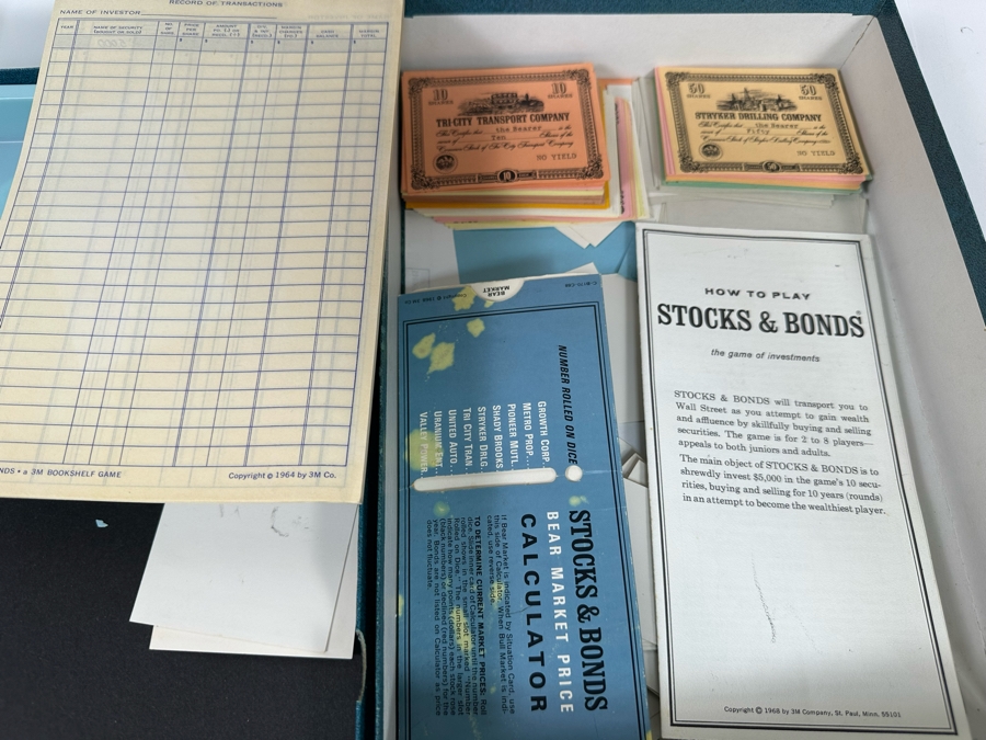 Three Vintage Bookshelf Financial Games: Stocks & Bonds, The World Of Wall Street And Executive Decision [Photo 6]