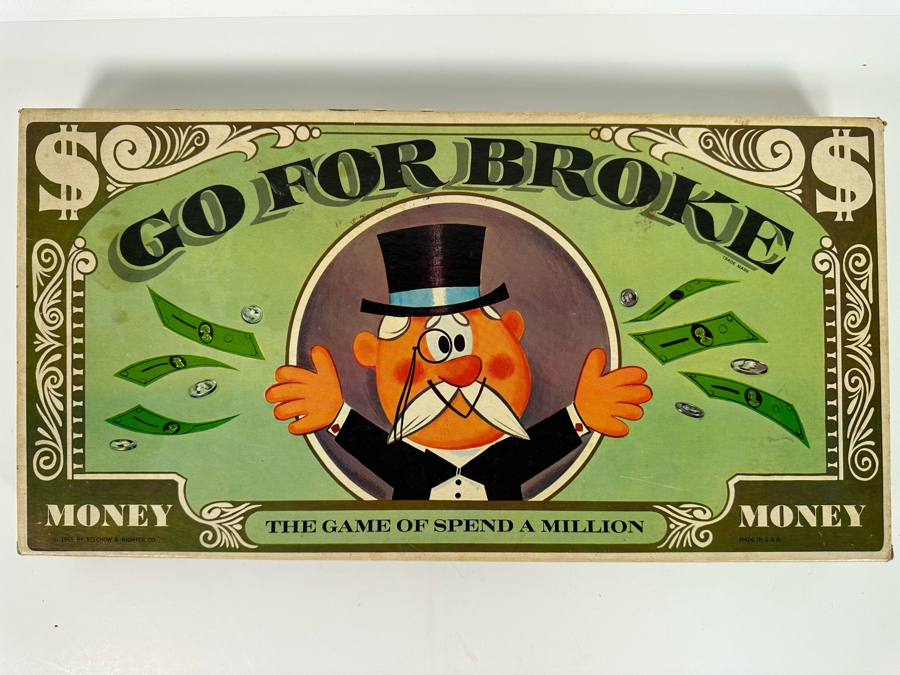 Vintage Go For Broke Board Game By Selchow & Righter Company [Photo 3]
