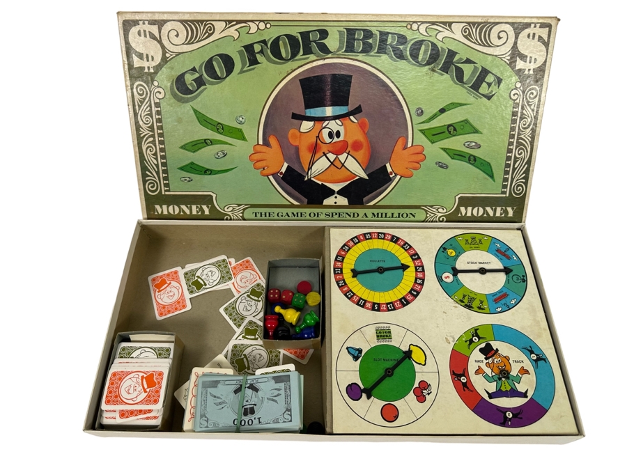 Vintage Go For Broke Board Game By Selchow & Righter Company [Photo 1]