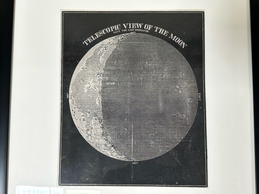 Collection Of Six Vintage Space Planetary Planets & Moon Prints 8 X 10 Framed 15.5 X 17.5 [Photo 7]