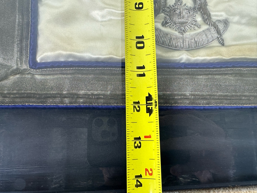 Vintage Masonic International Masonry Master Mason Apron 14 X 12 In Shadow Box Frame 24 X 20 Presented To W. Dri. Joseph Zausner Master, 1953 By Mount Neboh No. 257 [Photo 15]