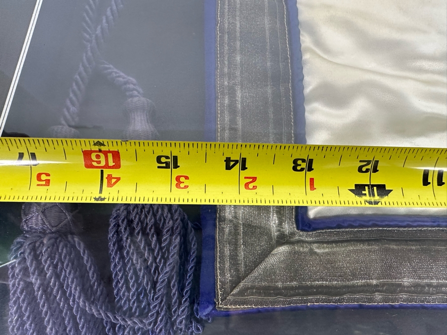 Vintage Masonic International Masonry Master Mason Apron 14 X 12 In Shadow Box Frame 24 X 20 Presented To W. Dri. Joseph Zausner Master, 1953 By Mount Neboh No. 257 [Photo 14]