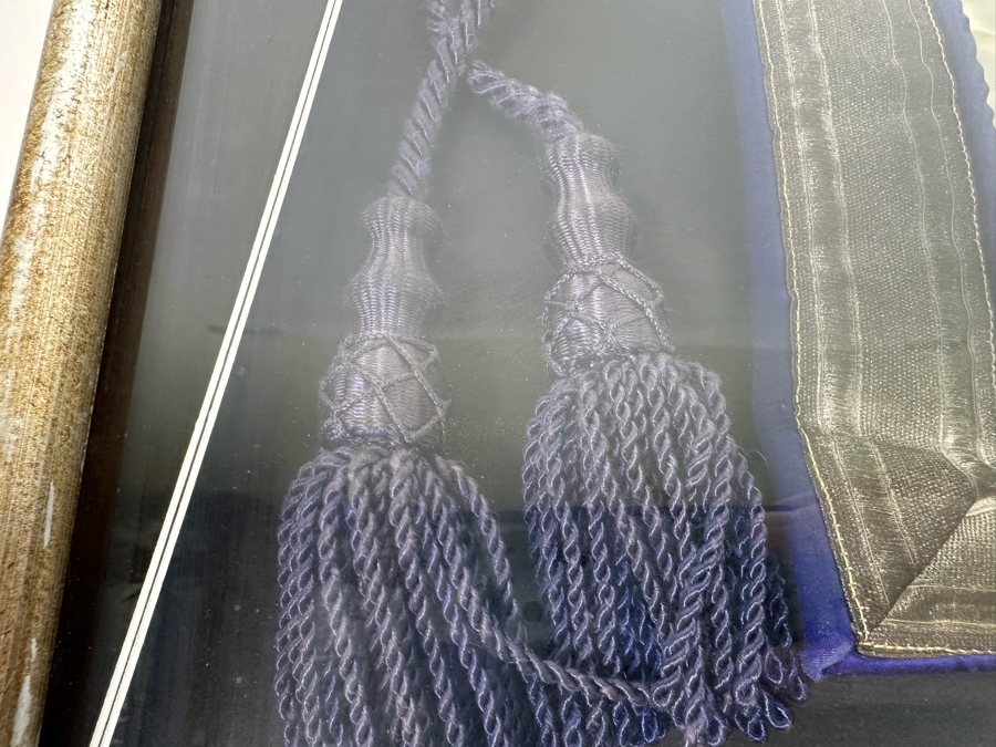 Vintage Masonic International Masonry Master Mason Apron 14 X 12 In Shadow Box Frame 24 X 20 Presented To W. Dri. Joseph Zausner Master, 1953 By Mount Neboh No. 257 [Photo 13]