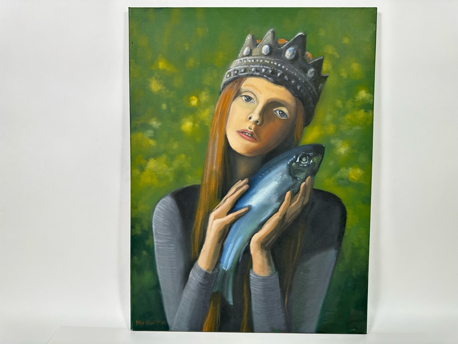 Max Horst Sokolowski (B. 1968, Australia) Original Painting On Canvas 17.5 X 23.5 [Photo 2]