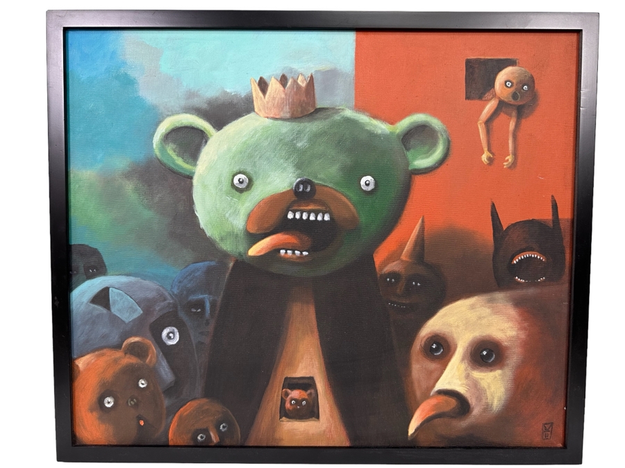 Max Horst Sokolowski (B. 1968, Australia) Original Painting On Canvas Framed 24 X 20 [Photo 1]