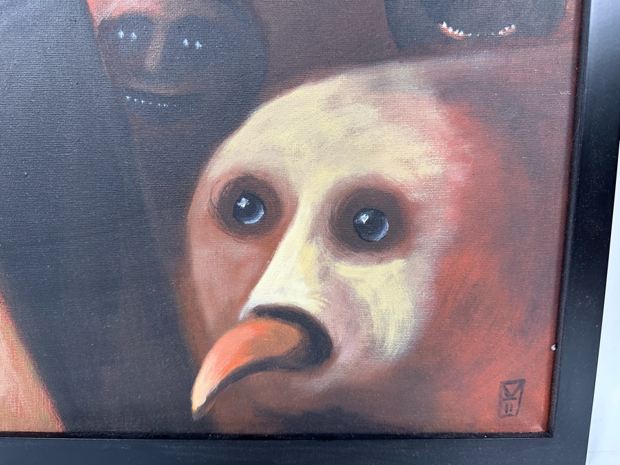 Max Horst Sokolowski (B. 1968, Australia) Original Painting On Canvas Framed 24 X 20 [Photo 8]