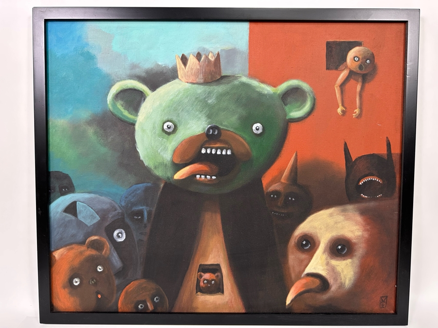 Max Horst Sokolowski (B. 1968, Australia) Original Painting On Canvas Framed 24 X 20 [Photo 2]