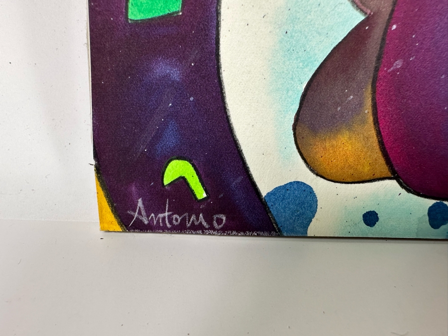 Original Painting On Board Signed Antonio (Mexico) 16 X 20 [Photo 9]