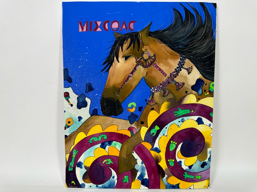 Original Painting On Board Signed Antonio (Mexico) 16 X 20 [Photo 2]