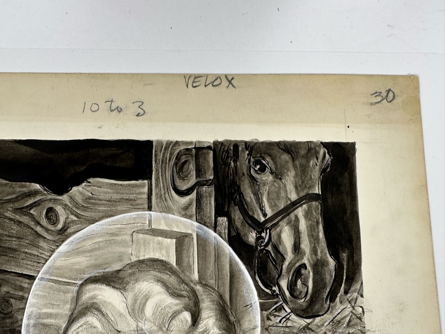 Original Howell Dodd (1910-2005, American) Illustration On Board Of Virgin Mary With Baby Jesus [Photo 13]