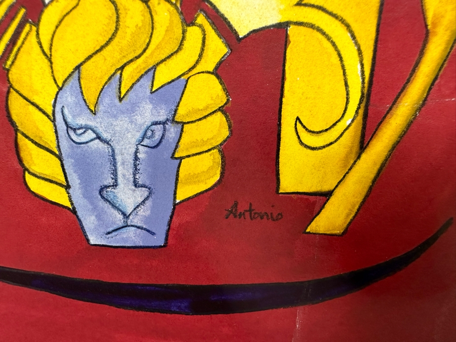 Original Painting On Board Signed Antonio (Mexico) 18 X 21 [Photo 10]