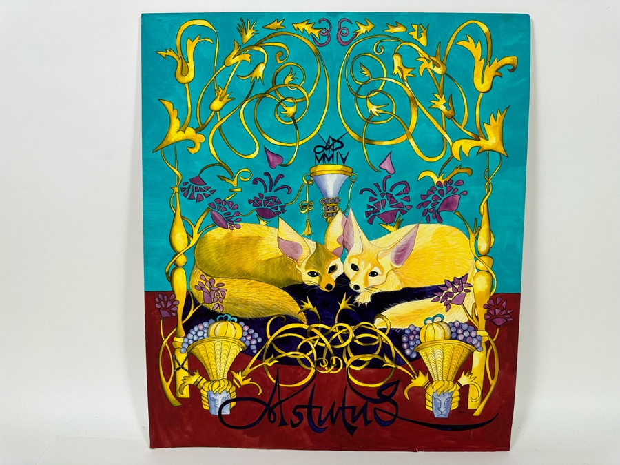 Original Painting On Board Signed Antonio (Mexico) 18 X 21 [Photo 2]