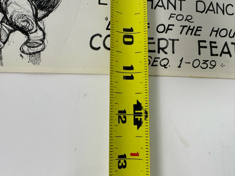 Vintage 1939 Walt Disney Productions Character Model Sheets Of Elephant Dancers For 'Dance Of The Hours' Concert Feature Seq. 1-039 No M 165 B 14W X 11H Unframed [Photo 12]