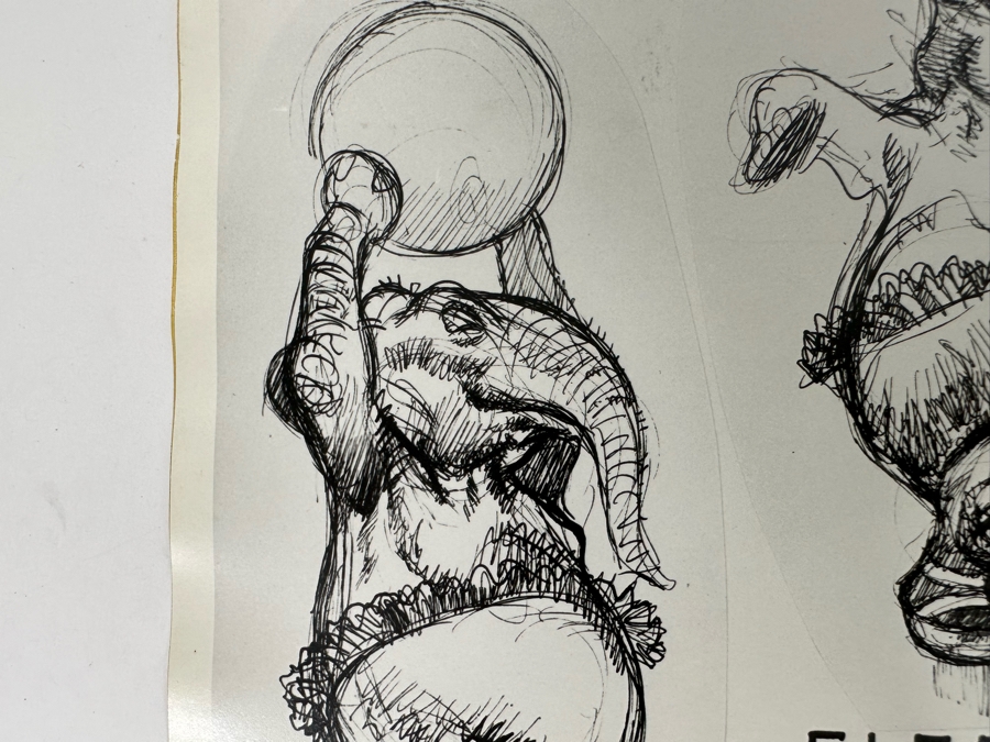 Vintage 1939 Walt Disney Productions Character Model Sheets Of Elephant Dancers For 'Dance Of The Hours' Concert Feature Seq. 1-039 No M 165 B 14W X 11H Unframed [Photo 10]