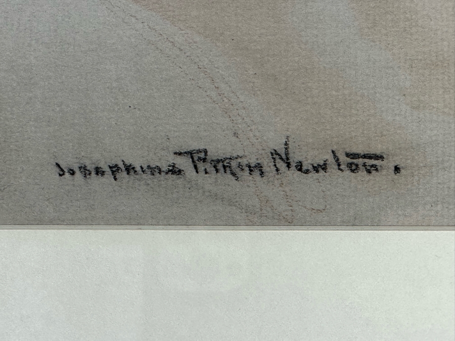 Josephine Pitkin Newton (20th Century, American) Original Pastel Portrait Painting 9 X 12 Framed 16 X 19.5 [Photo 8]