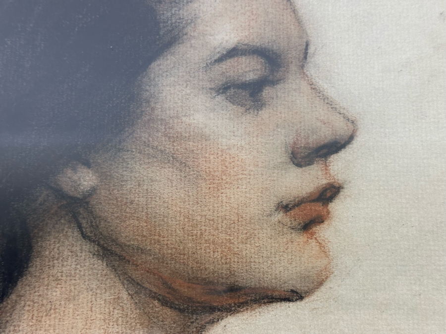Josephine Pitkin Newton (20th Century, American) Original Pastel Portrait Painting 9 X 12 Framed 16 X 19.5 [Photo 6]