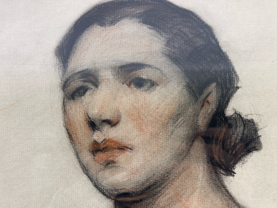 Josephine Pitkin Newton (20th Century, American) Original Pastel Portrait Painting 9 X 12 Framed 16 X 19.5 [Photo 5]