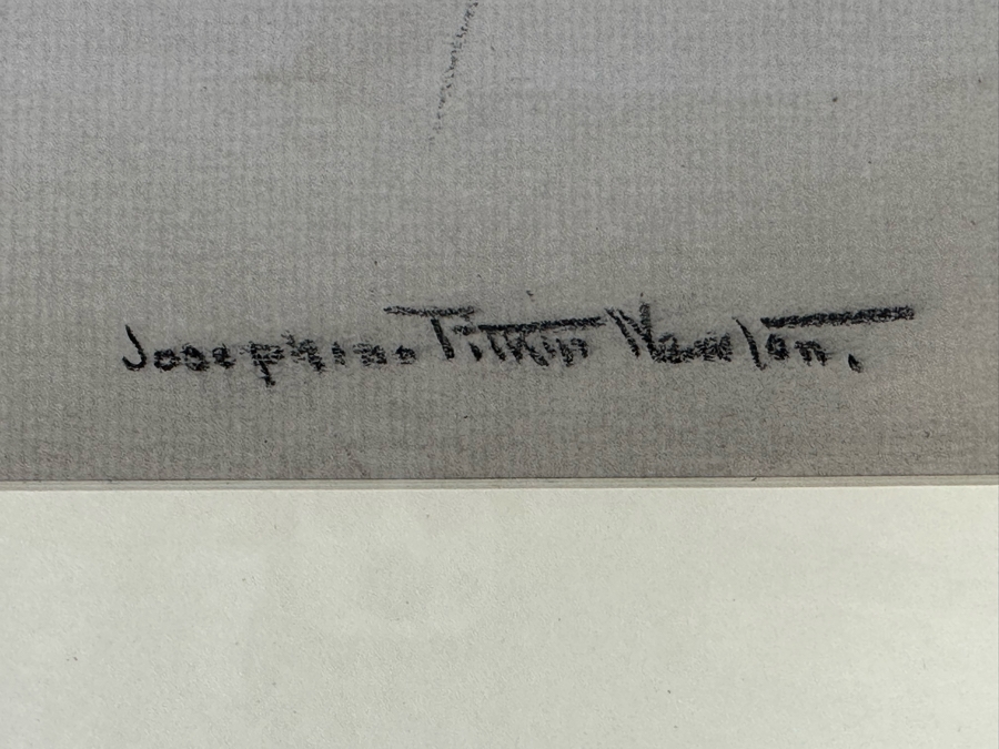 Josephine Pitkin Newton (20th Century, American) Original Pastel Portrait Painting 9 X 12 Framed 16 X 19.5 [Photo 8]