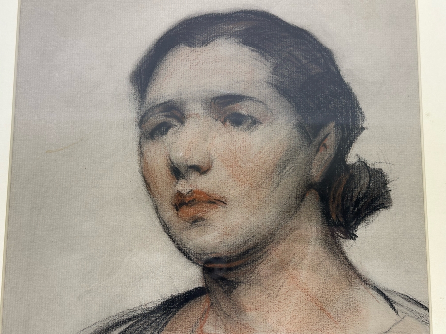 Josephine Pitkin Newton (20th Century, American) Original Pastel Portrait Painting 9 X 12 Framed 16 X 19.5 [Photo 4]