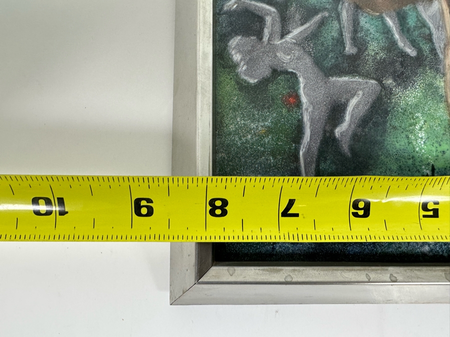 Original Dom Dominic Mingolla Enamel On Copper Artwork Of Dancers 8 X 10 [Photo 7]