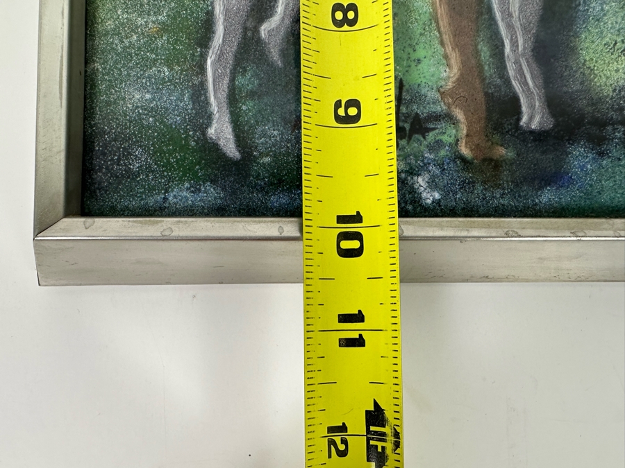 Original Dom Dominic Mingolla Enamel On Copper Artwork Of Dancers 8 X 10 [Photo 8]