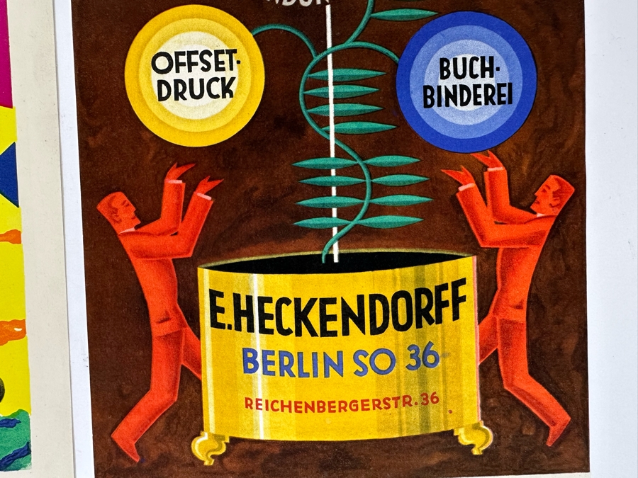 Set Of Three Berger & Wirth Printer Ink Advertising Prints Showing Vivid Inks Colors German Ideal To Frame And Display In An Advertising / Marketing Company 8 X 12 [Photo 10]