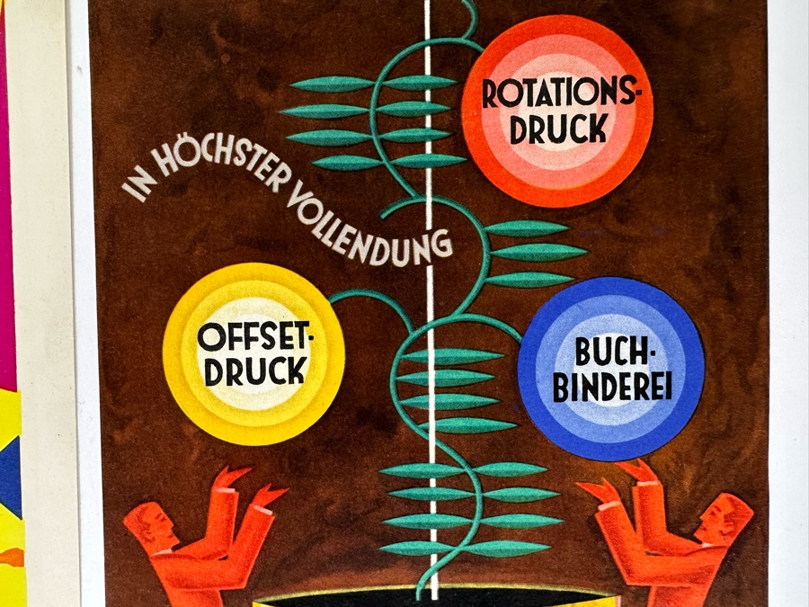 Set Of Three Berger & Wirth Printer Ink Advertising Prints Showing Vivid Inks Colors German Ideal To Frame And Display In An Advertising / Marketing Company 8 X 12 [Photo 9]