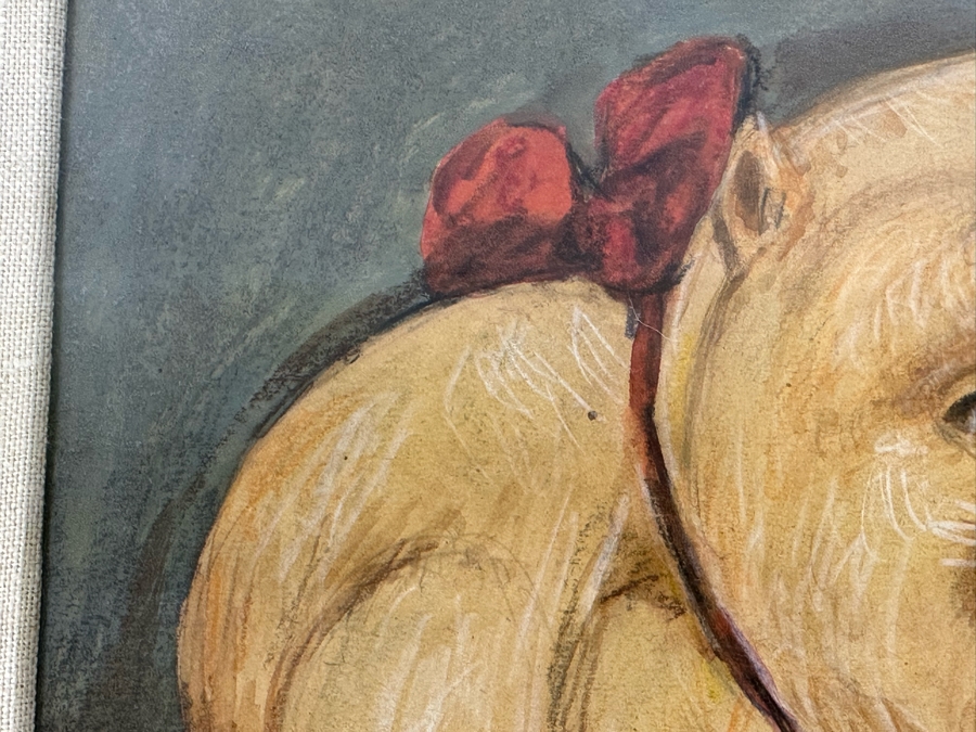 Original Painting After Fernando Botero Fat Cat 8.5 X 8 Framed 17.5 X 16.5 [Photo 7]