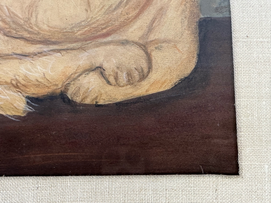 Original Painting After Fernando Botero Fat Cat 8.5 X 8 Framed 17.5 X 16.5 [Photo 5]