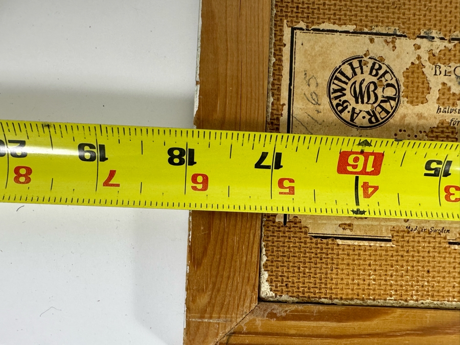 Original Abstract Painting On Board Signed L. Gideon 16 X 13 Framed 18 X 15 [Photo 15]