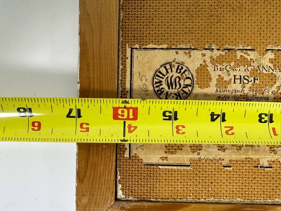 Original Abstract Painting On Board Signed L. Gideon 16 X 13 Framed 18 X 15 [Photo 13]