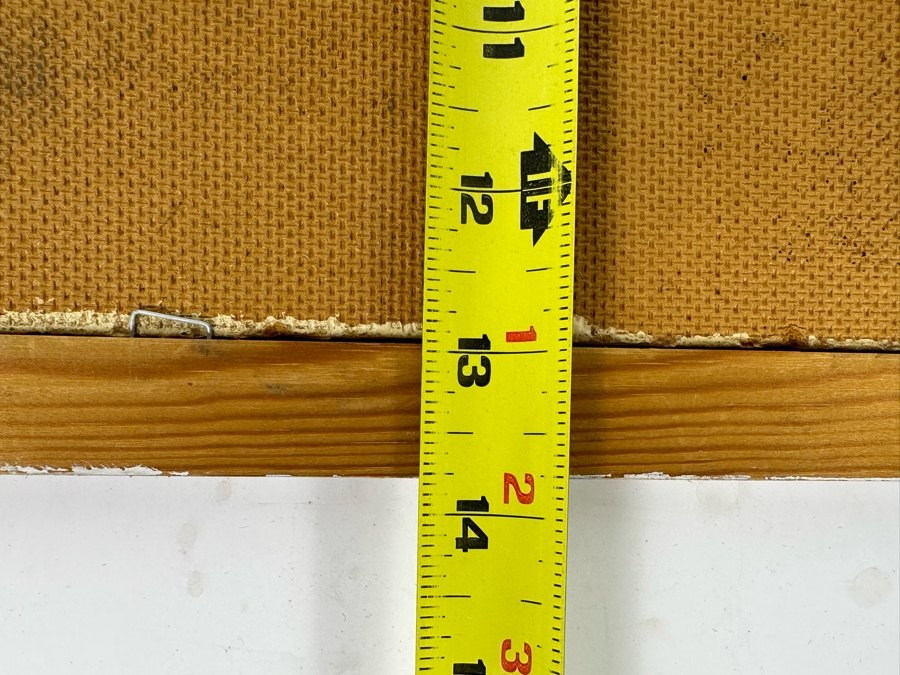 Original Abstract Painting On Board Signed L. Gideon 16 X 13 Framed 18 X 15 [Photo 14]