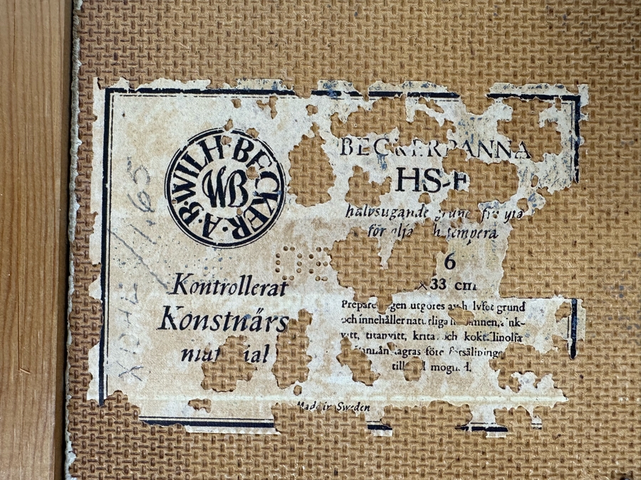 Original Abstract Painting On Board Signed L. Gideon 16 X 13 Framed 18 X 15 [Photo 11]