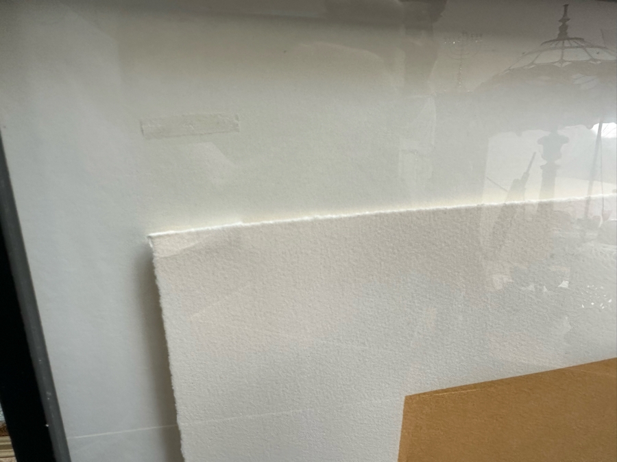 Victor Pasmore (1908-1998, British) Composite Image: Orange And Indigo 1984 Screenprint In Colors On Arches Paper Signed With Initials, Dated And Numbered 47 Of 70 Published By Marlborough Fine Art, London England 17 X 21 Framed 34 X 28 [Photo 17]